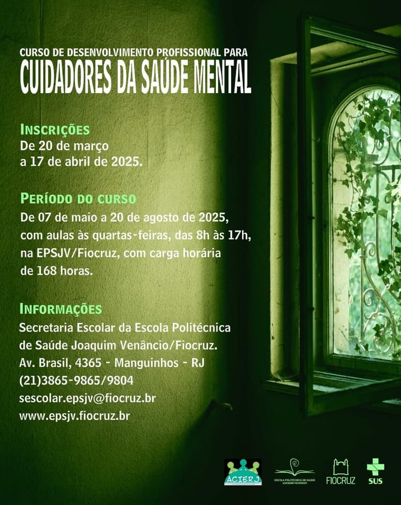 Curso de desenvolvimento profissional em saúde mental ACIERJ Fiocruz